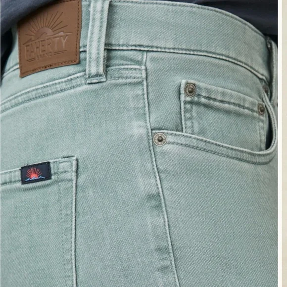 Faherty Green Slim Jeans Modern Fit - Picture 3 of 3